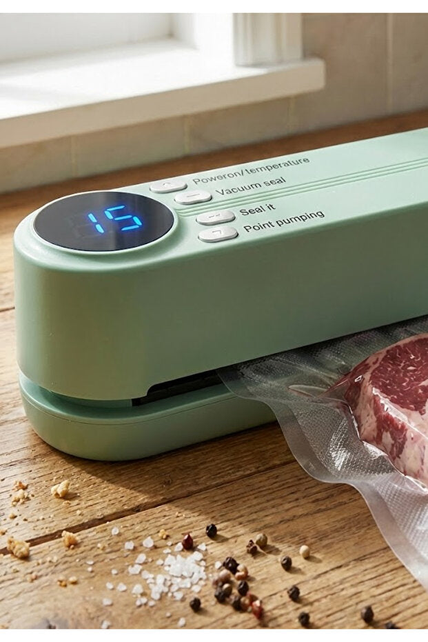 Elysora Dijital Ekranlı Vakum Makinesi – Gıda Saklama ve Paketleme Cihazı