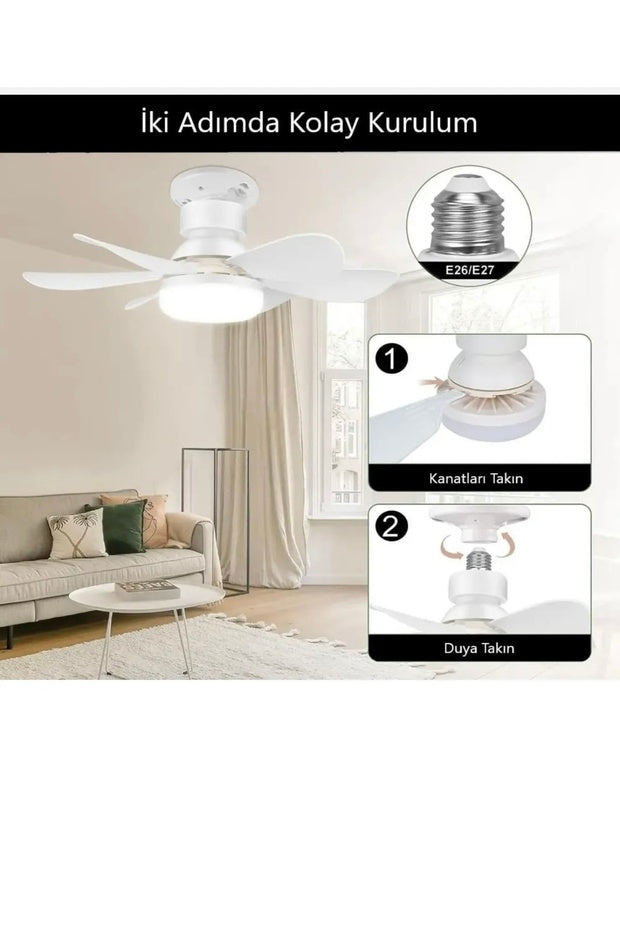 Elysora Lodos Fan Led 62w Kumandalı Işıklı Vantilatör