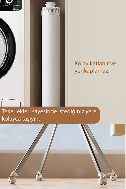 Katlanabilir Ahtapot Çamaşır Kurutma Askısı - Kule Çamaşır Askılığı