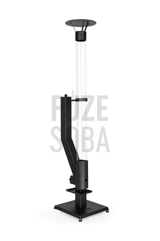 🔥 Elysora™ Pellet Soba – Büyük Boy | 170 cm | Cam Ön Yüzey | 40x30 cm Taban