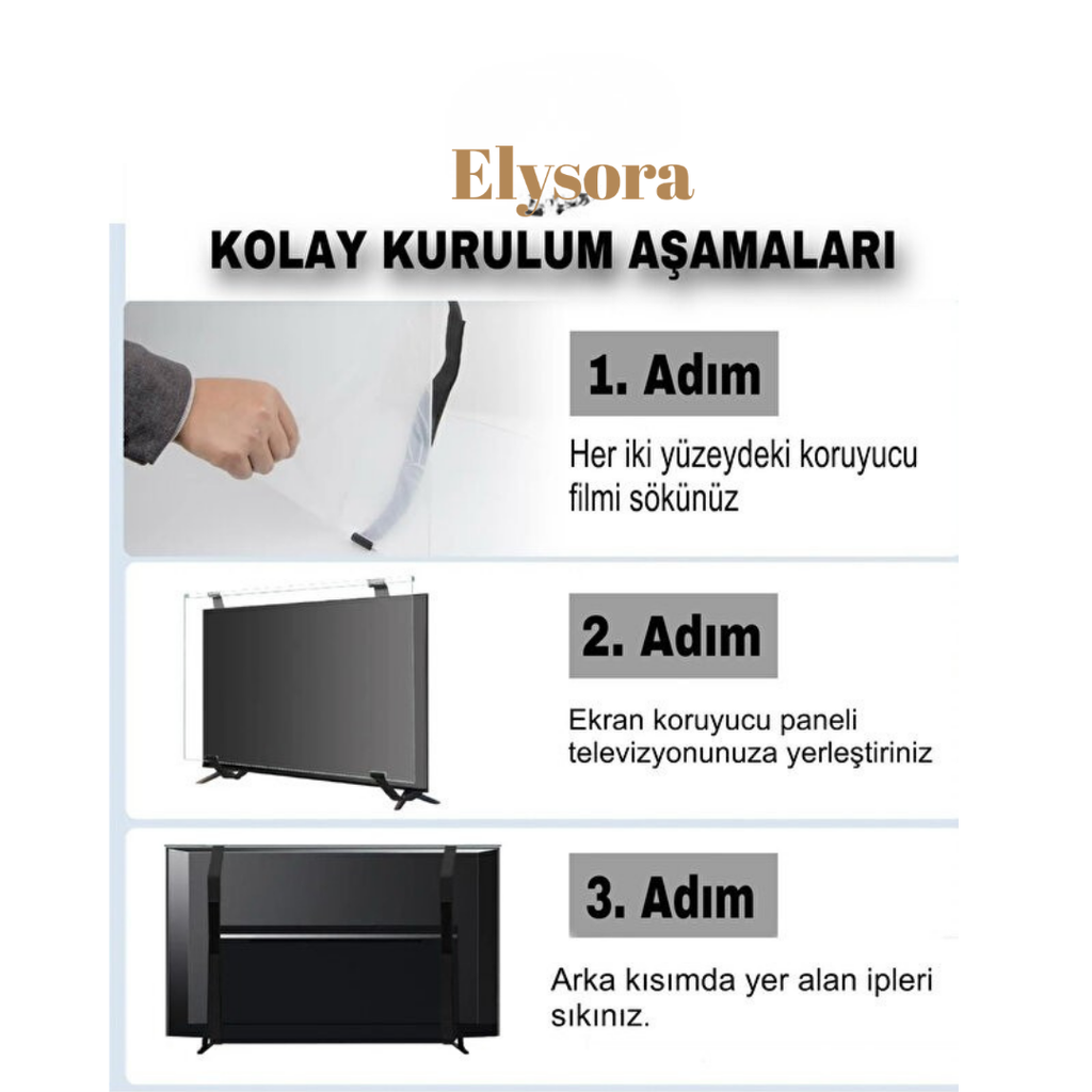 Elysora™ Premium Akrilik TV Ekran Koruyucu
