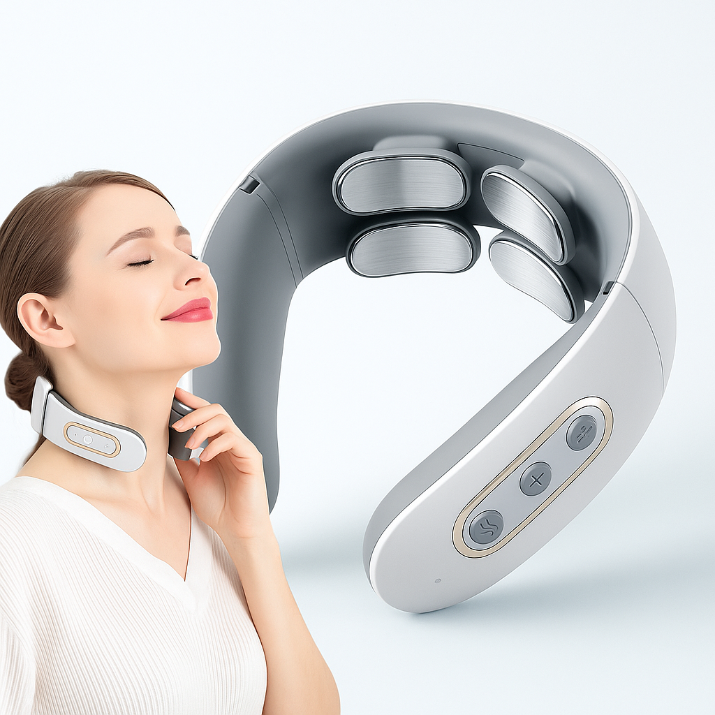 “Elysora Boyun Masaj Aleti – Elektrikli & Şarjlı, Isı Terapili”